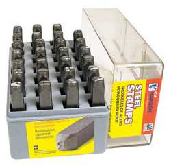 GRAINGER GLOBAL SOURCING 3W640 LETTER SET 1/4 IN H STEEL