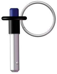 INNOVATIVE COMPONENTS 5REL1 BTN HANDLE LOCK PIN W/RING 1-1/2 3/16 SS