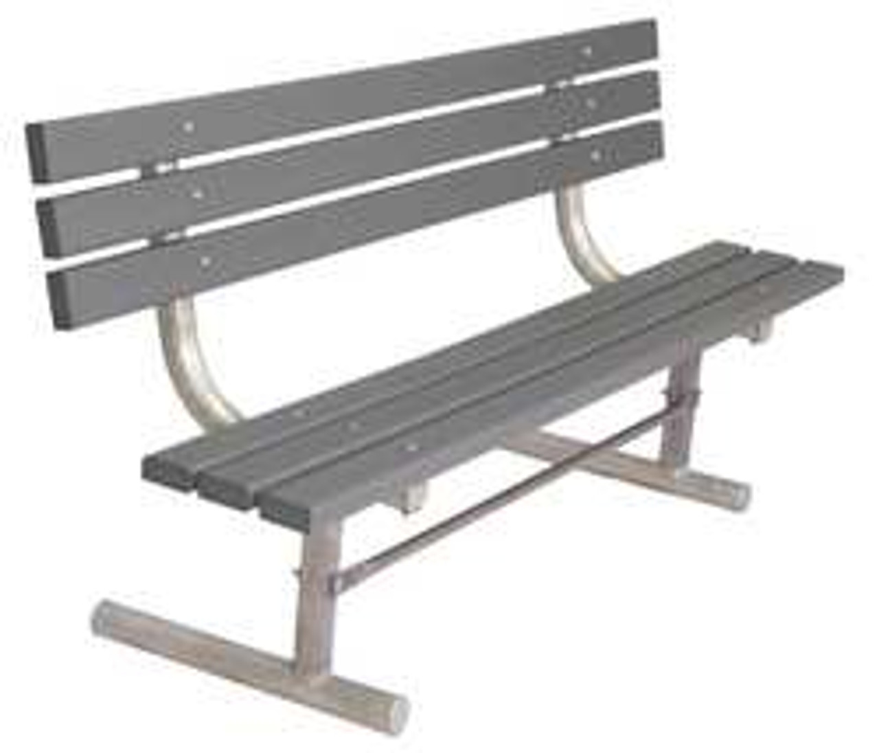 ULTRAPLAY 940P-GRY6 PARK BENCH GRAY RECYCLED PLASTIC 72W