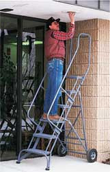BALLYMORE FAWL-6-P FOLDING ROLLING LADDER STEEL 60 IN.H