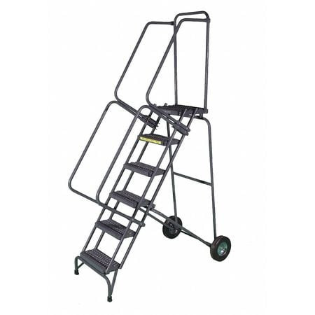 BALLYMORE FAWL-7-P FOLDING ROLLING LADDER STEEL 70 IN.H