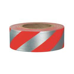 PRESCO PRODUCTS CO SRREF FLAGGING TAPE RED/SILVR 300FT X 1-3/16IN