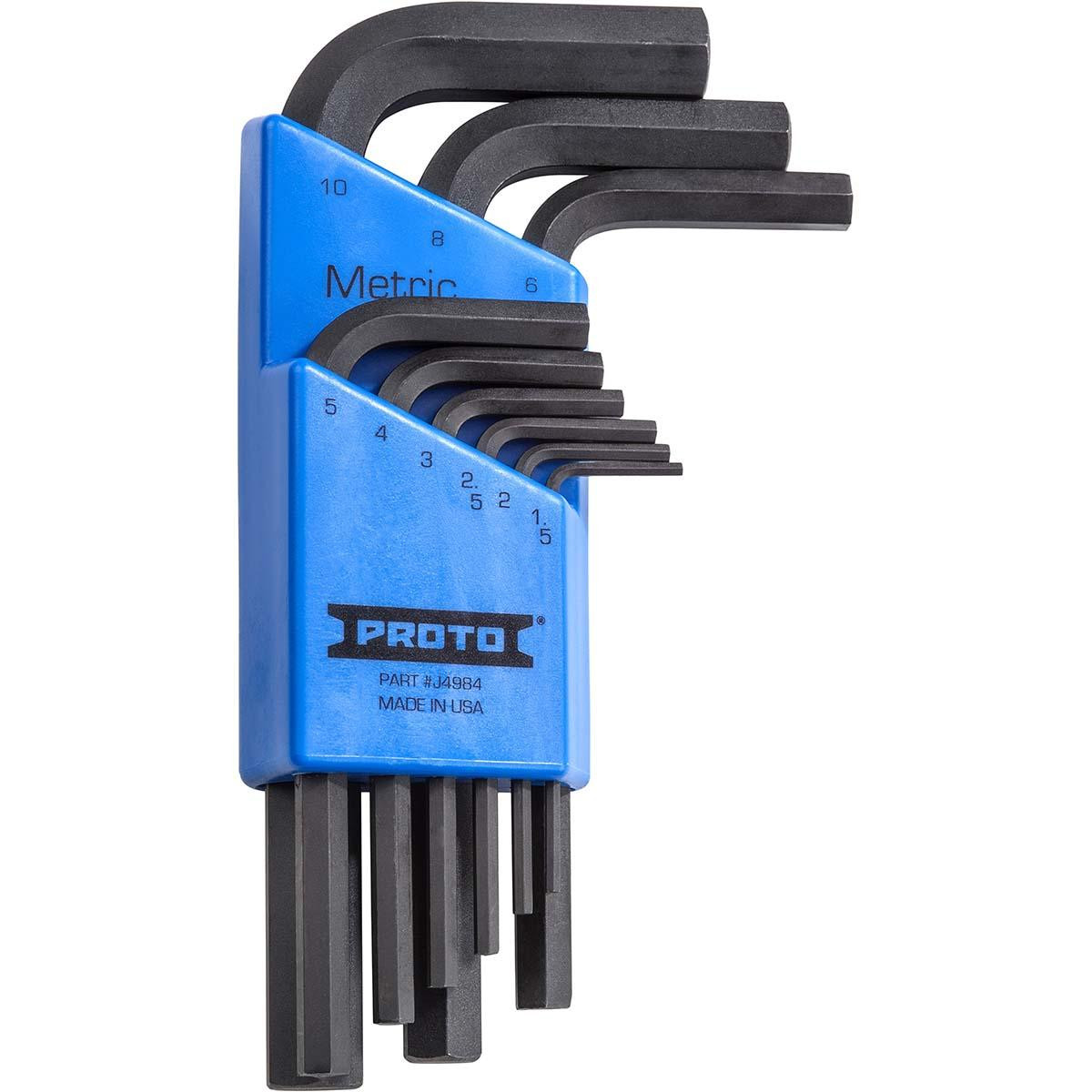 PROTO J4984 PROTO® 9 PIECE HEX KEY SET - METRIC