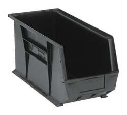QUANTUM STORAGE SYSTEMS QUS265BR HANG AND STACK BIN,BLACK,PP,9 IN