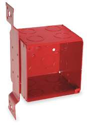 RACO 911-1 ELECTRICAL BOX SQUARE 40.5 CU IN RED