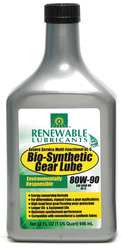 RENEWABLE LUBRICANTS 82131 GEAR OIL BIO-SYNTHETIC 1 QT. 80W90