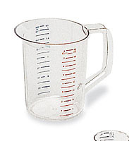 RUBBERMAID COMMERCIAL PRODUCTS FG321700CLR 2 QUART POLYCARBONATE MEASURING CUP