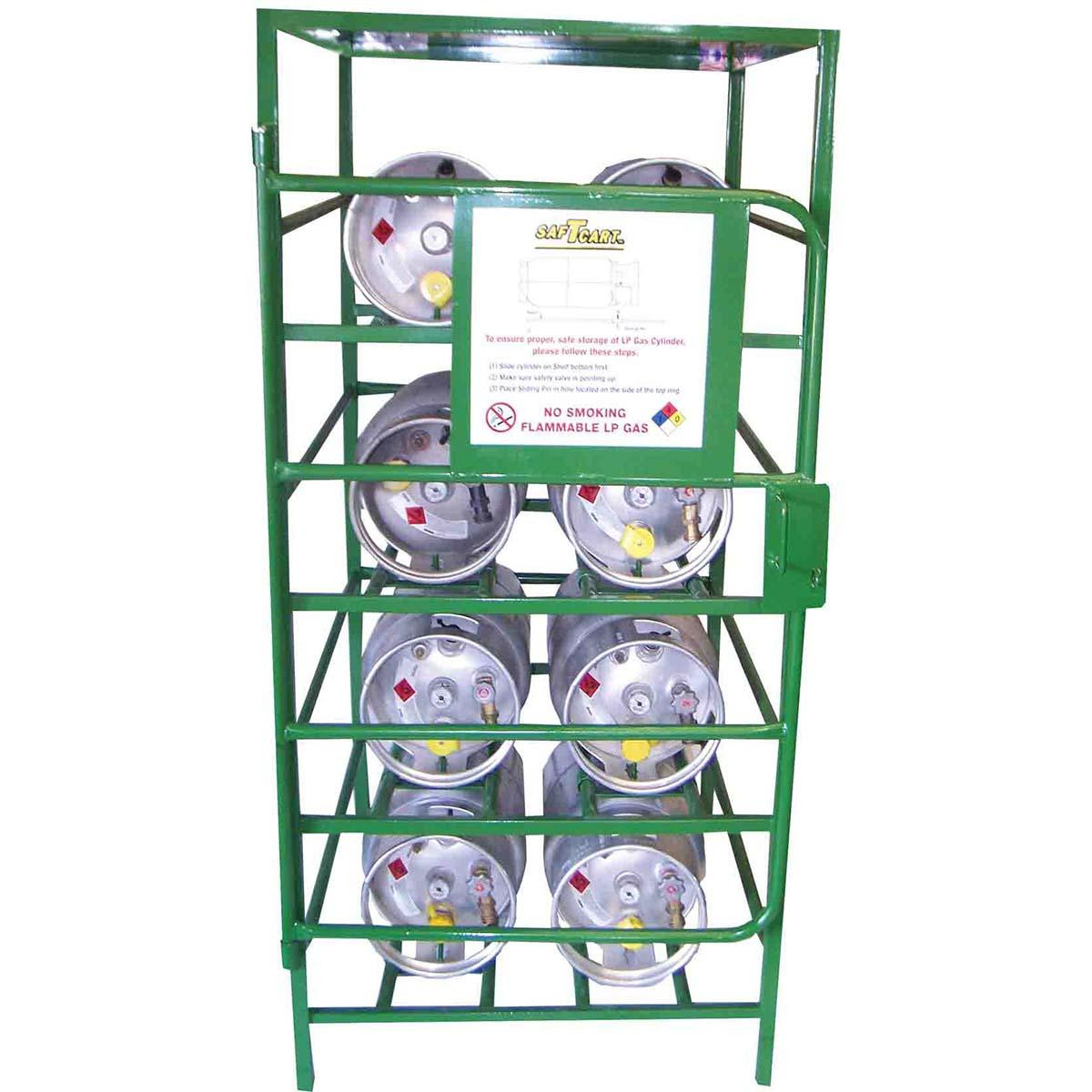 SAF-T-CART SPC-8 LOCKABLE PROPANE RACK HOLDS EIGHT 33# CY