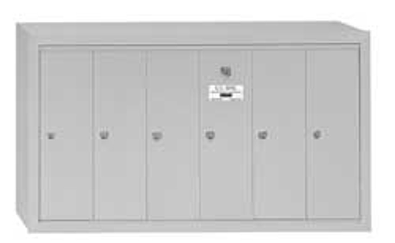 SALSBURY INDUSTRIES 3506ASU VERTICAL MAILBOX,6 DOORS,ALUM