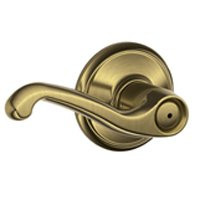 SCHLAGE F40 FLA 609 FLAIR PRIVACY LEVER ANTQ BRASS