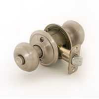 SCHLAGE F40VGEO619 GEORGIAN PRIVACY KNOB STN NCKL