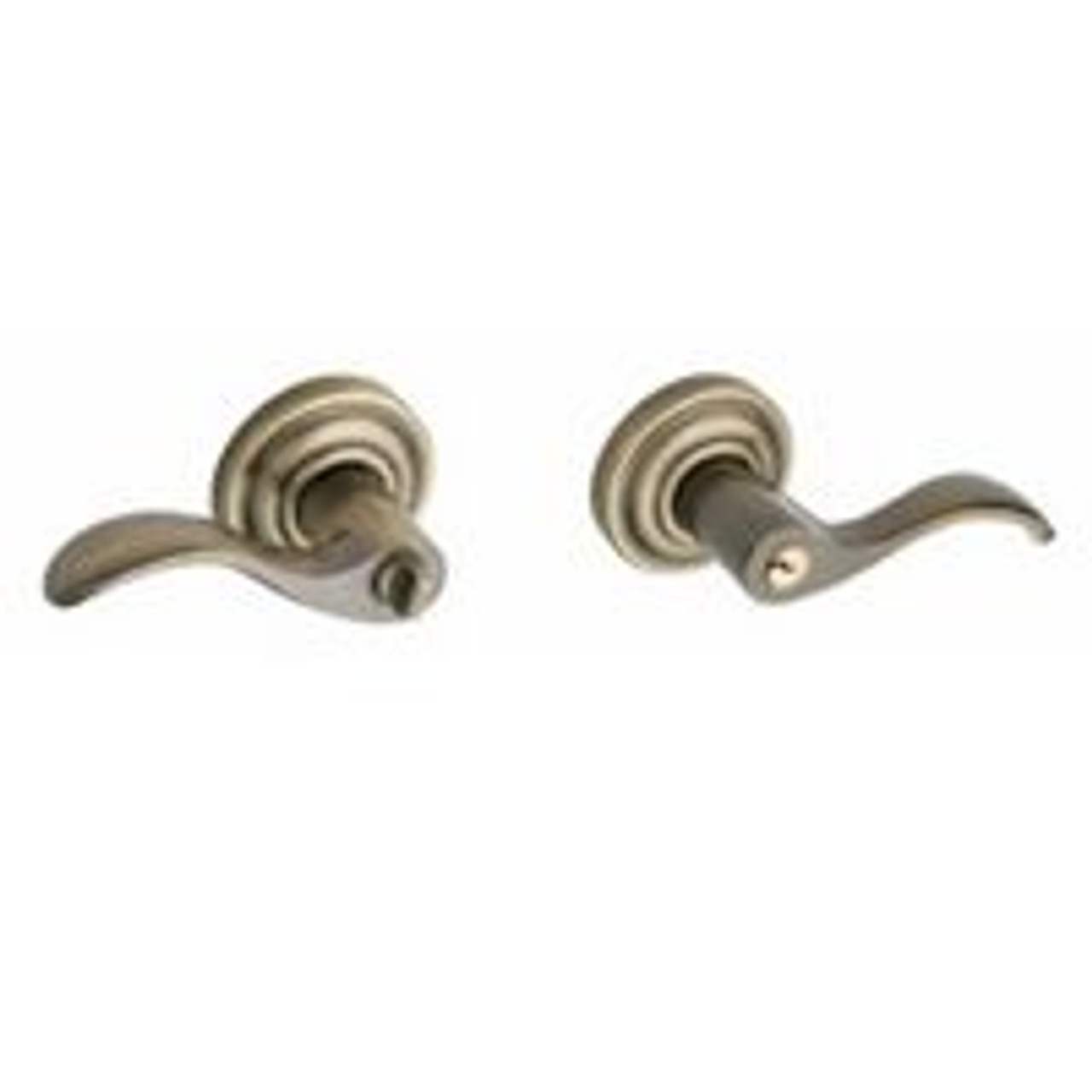 SCHLAGE F51A ACC 609 ACCENT ENTRY LEVER K4 ANT BRSS