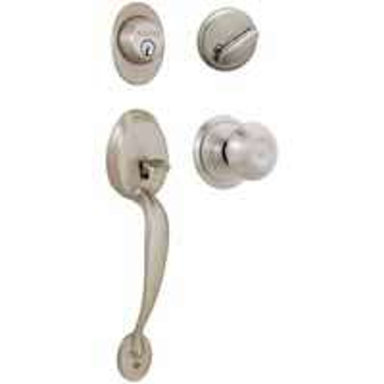 SCHLAGE F60PLYGEO619 PLYMOUTH/GEORGIAN HDLSET SNCKL