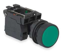 SCHNEIDER ELECTRIC XB5AA35 NON-ILLUM PUSH BUTTON 22MM 1NO/1NC GREEN