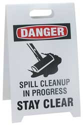 SEE ALL INDUSTRIES TP-DSTAYC FLOOR STAND SAFETY SIGN 12 X 20