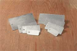 SEE ALL INDUSTRIES TUF-G64 BLANK TAG 2-1/8 X 4-1/4 IN SILVER PK25
