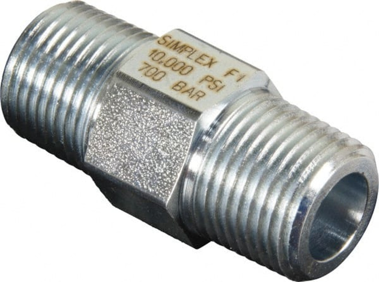 SIMPLEX F1 3/8 NPTF HYDRAULIC HOSE HEX NIPPLE