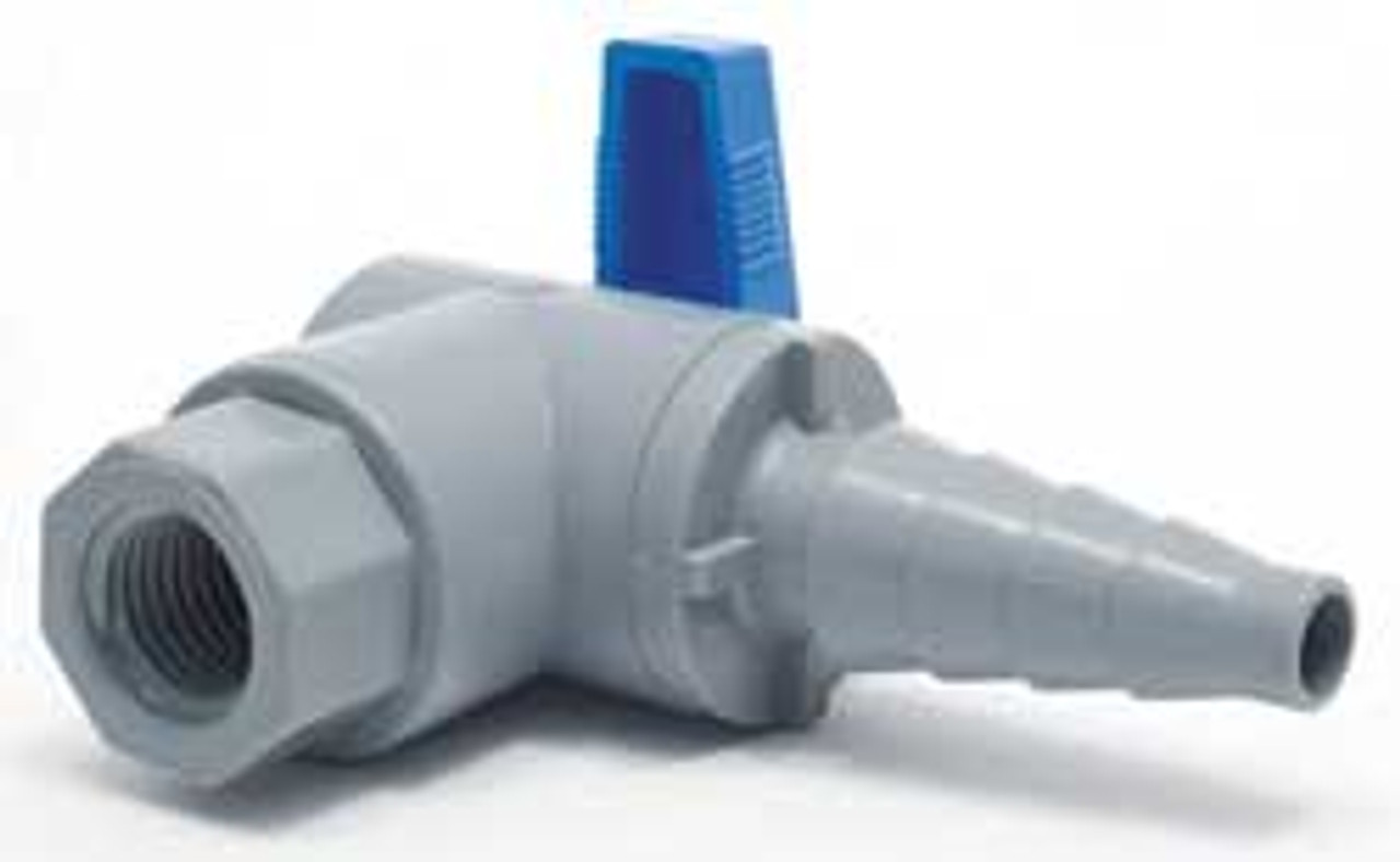 SMC PVC 657-6FTB-F PVC BV ANGLE FNPTXTAPERED BARB 3/8 IN