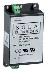 SOLA/HEVI-DUTY SCP30S12DN DC POWER SUPPLY 12VDC 2.5A 50/60HZ