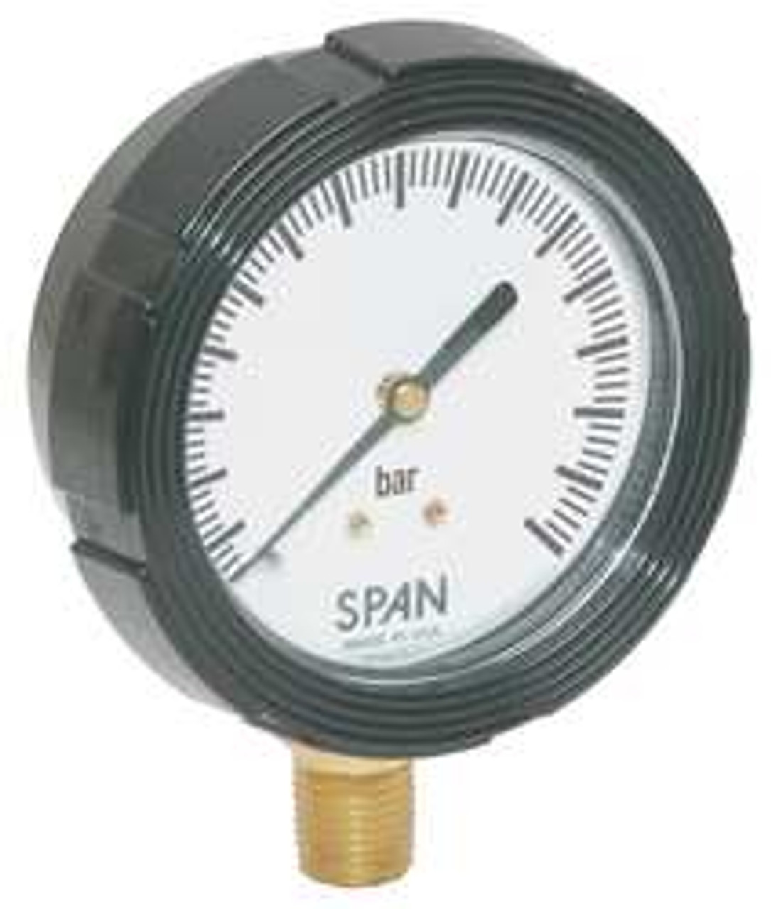 SPAN LFS-210-210 BAR-G D7964 PRESSURE GAUGE 0 TO 210 BAR 2-1/2I
