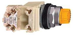SCHNEIDER ELECTRIC 9001K2L35LYAH13 ILLUMINATED PUSH BUTTON,30MM,1NO/1NC