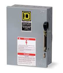 SQUARE D D323N SAFETY SWITCH FUSIBLE 100A 240VAC 3PH