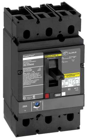 SQUARE D JGL37250D82 CIRCUIT BREAKER 250A 3P 600VAC BOX LUG