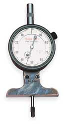 STARRETT 644JZ DIAL DEPTH GAGE- 0-3" RANGE- .001" GRAD 