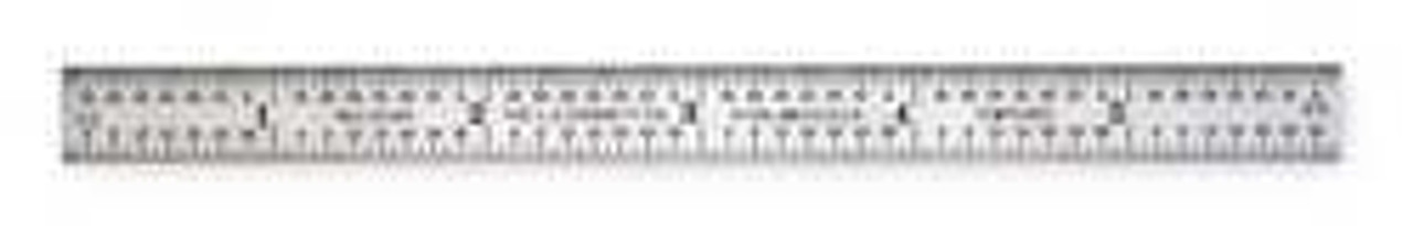 STARRETT C604R-6 STEEL RULE- SPRING-TEMPERED- 6"- 4R GRAD
