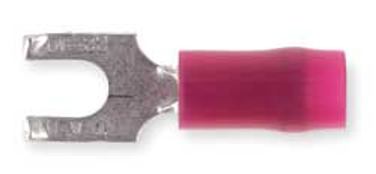 STA-KON RA18-10FS FORK TERMINAL RED 22 TO 16 AWG PK100