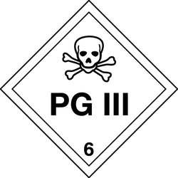 STRANCO INC DOTP-0105-PS VEHICLE PLACARD PG III AND SKULL PICTO
