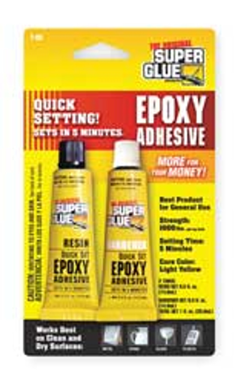 SUPER GLUE T-QS48 EPOXY 2 PART QUICKSET YLW 2-0.5 OZ TUBES