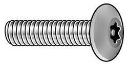 TAMPER-PRUF SCREW 81080 MACH SCREW BUTTON 8-32 X 1 L PK 25