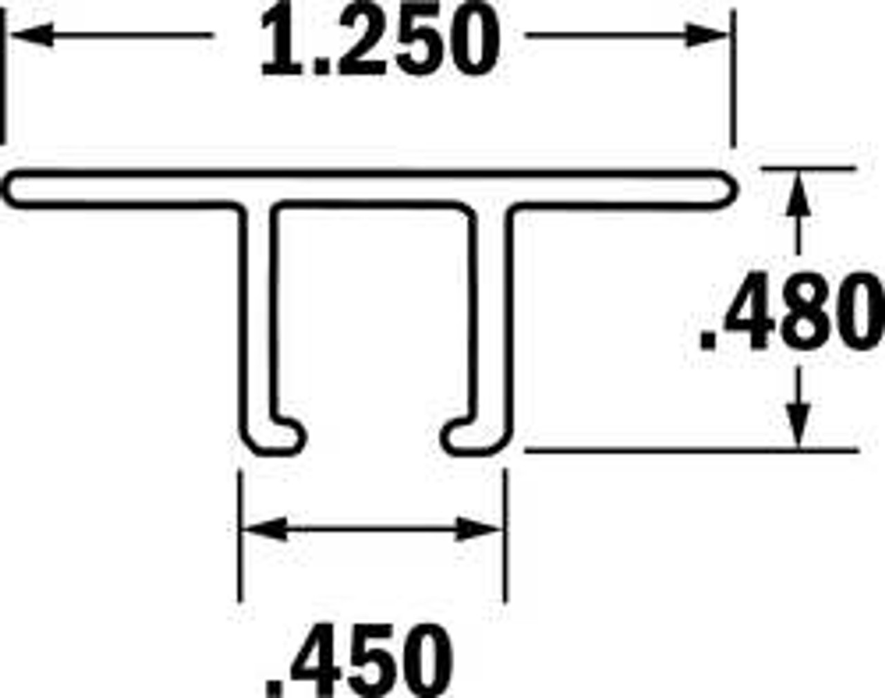 TANIS INCORPORATED AH702072CF STRIP BRUSH HOLDER OVERALL LENGTH 72 IN