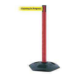 TENSABARRIER 886-21-STD-NO-YCX-C D0033 BARRIER POST WITH BELT PVC RED