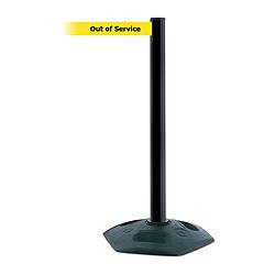 TENSABARRIER 886-33-STD-NO-YEX-C D0033 BARRIER POST WITH BELT PVC BLACK