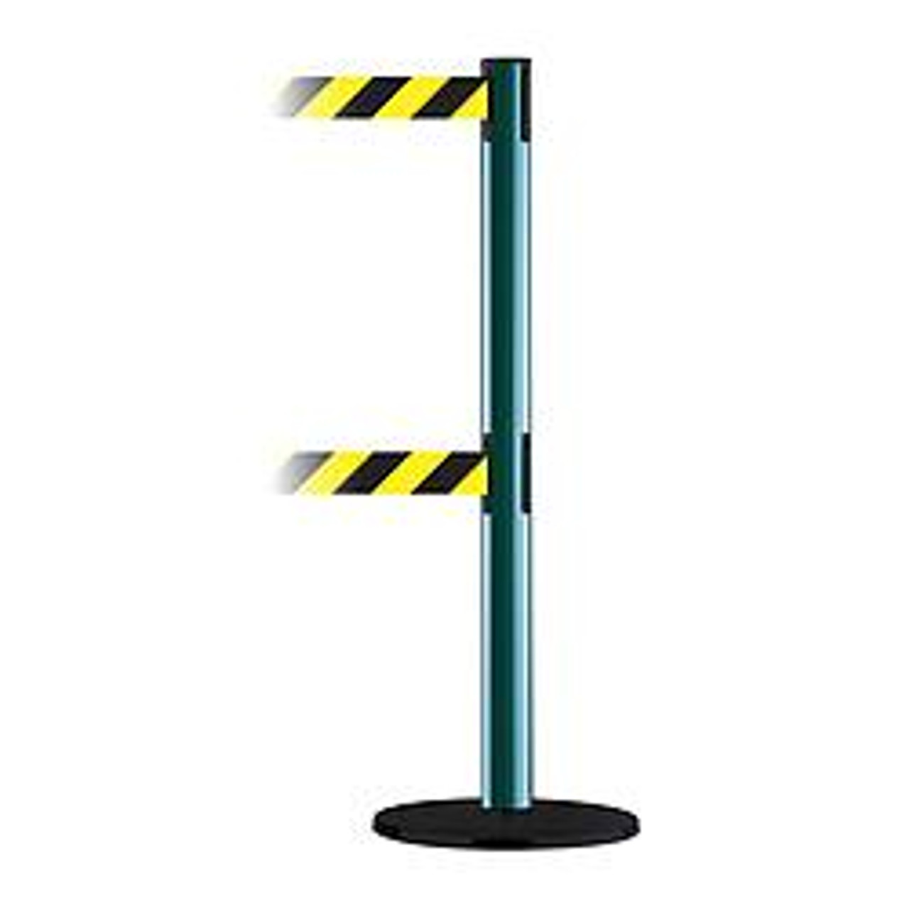 TENSABARRIER 889T2B-33-28-STD-NO-D4X-C D0016 BARRIER POST WITH BELT BLACK NO SC