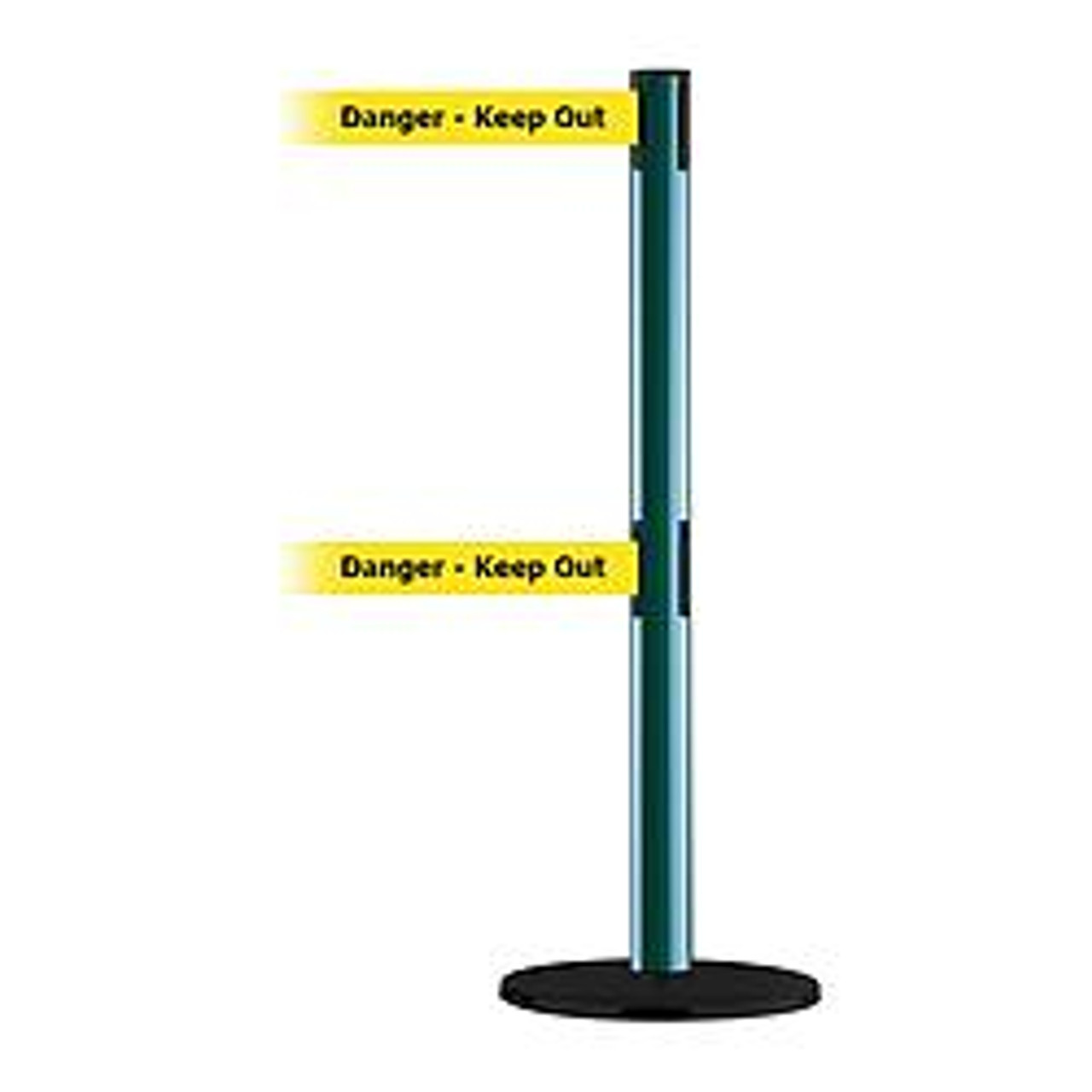 TENSABARRIER 889T2B-33-28-STD-NO-YDX-C D0017 BARRIER POST WITH BELT BLACK NO SC