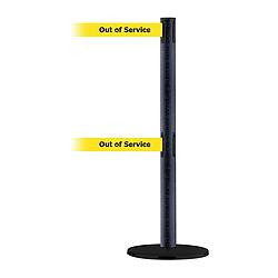 TENSABARRIER 889T2B-33-89-STD-NO-YEX-C D0017 BARRIER POST WITH BELT TEXTURE BLA
