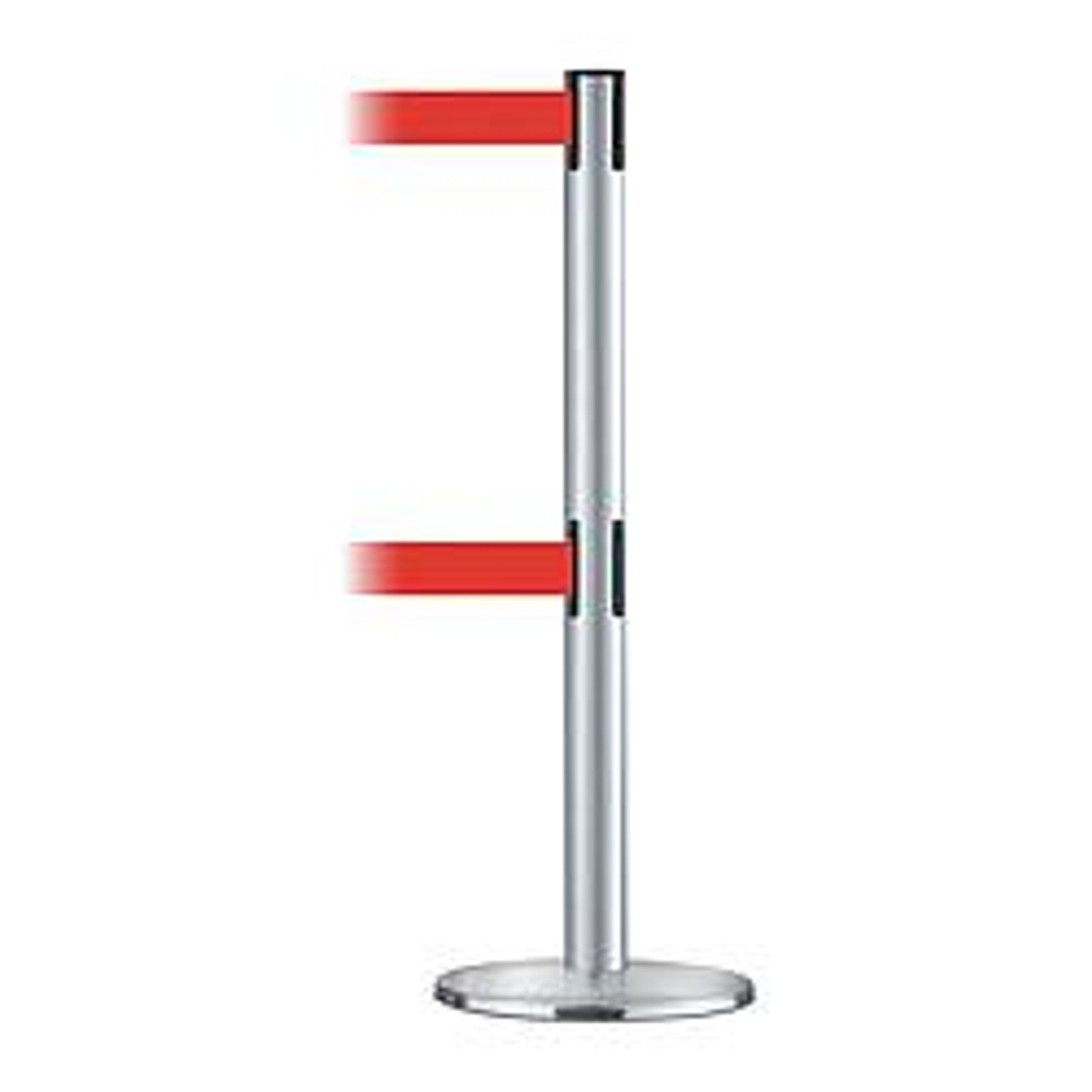 TENSABARRIER 889T2U-1S-1S-STD-NO-R5X-C BARRIER POST WITH BELT 7-1/2 FT L RED