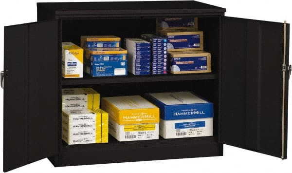 TENNSCO CORP J2442SU-BK 2 SHELF LOCKING STORAGE CABINET