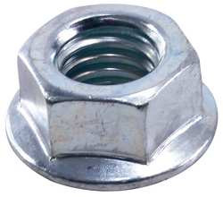 AMERICAN GARAGE DOOR NUTFS14 FLANGED SERRATED HEX NUT SS PK16