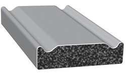 TRIM LOK INC X114HT-100 RUBBER SEAL RIBBED 0.5 IN W 100 FT