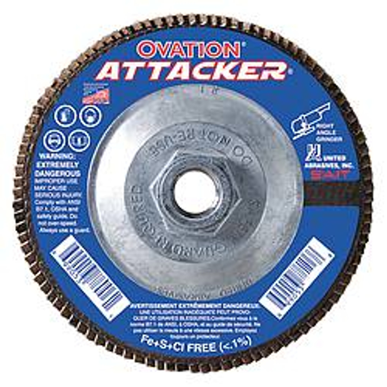 UNITED ABRASIVES-SAIT 76341 ARBOR MOUNT FLAP DISC 5IN 120 FINE