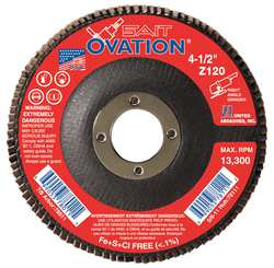 UNITED ABRASIVES-SAIT 78011 ARBOR MOUNT FLAP DISC 4-1/2IN 120 FINE