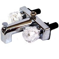 UNITED STATES HARDWARE RV-022B RV TUB & SHOWER DIVERTER, CHROME PLASTIC