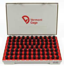 VERMONT GAGE 901200800 PIN GAGE SET MINUS 0.751-0.832 IN BLACK
