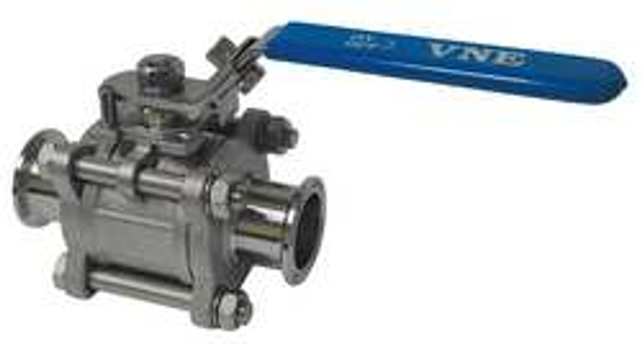 VNE EG90CC-62.5 SANITARY BALL VALVE 316 SS 2-WAY