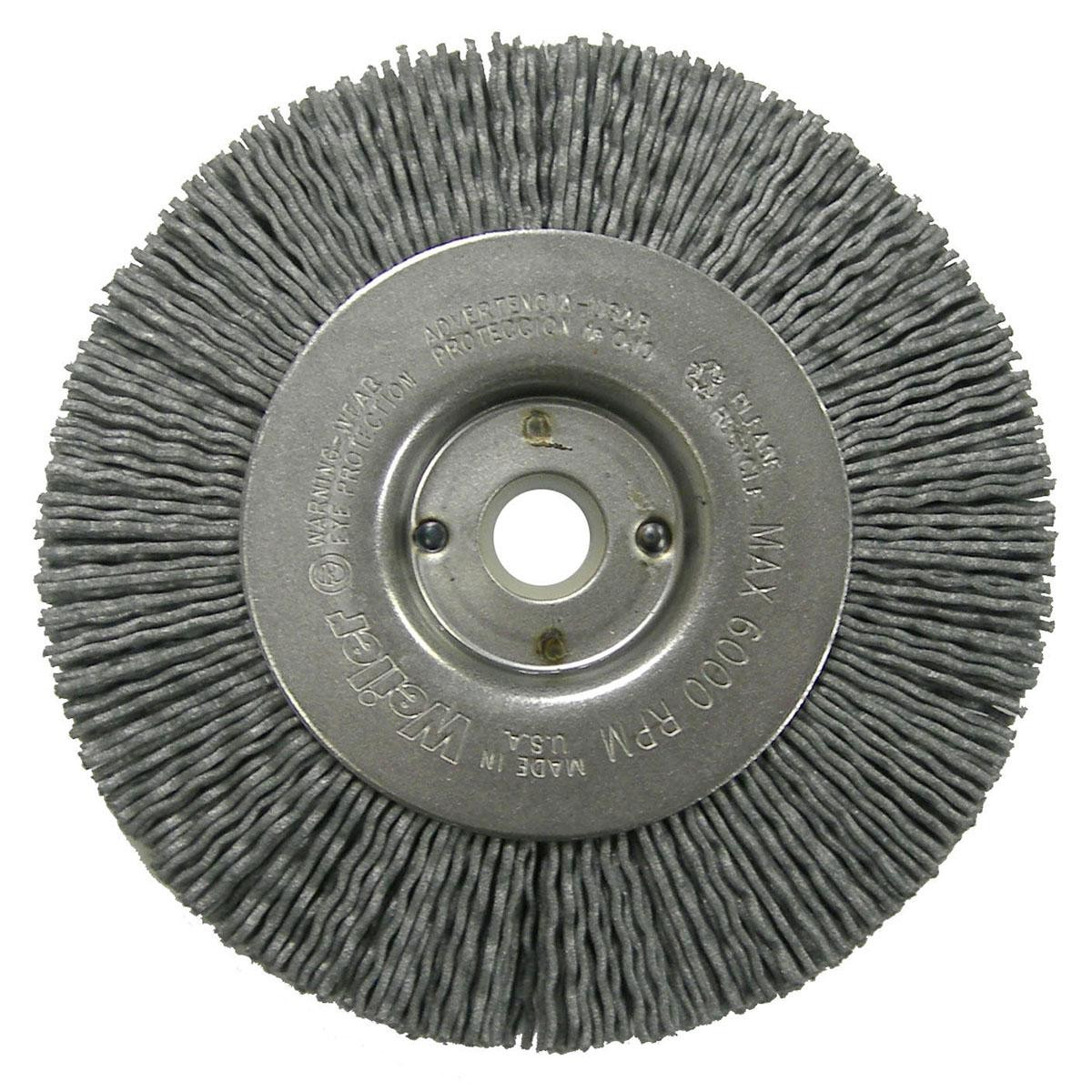 WEILER CORPORATION 31104 4" OD, 1/2" ARBOR HOLE, NYLON WHEEL BRUS
