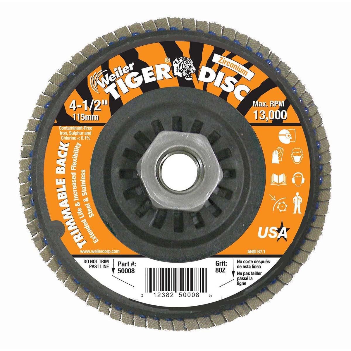 WEILER CORPORATION 50008 4-1/2" X5/8-11 TYPE 29 STYLE GR. WHEEL 8